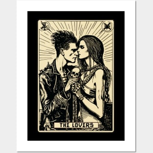 The Goth Lovers Tarot Card Art Tee: Eternal Connection Posters and Art